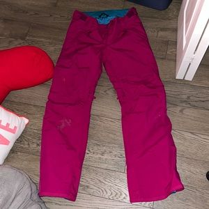 north face pink snow pants